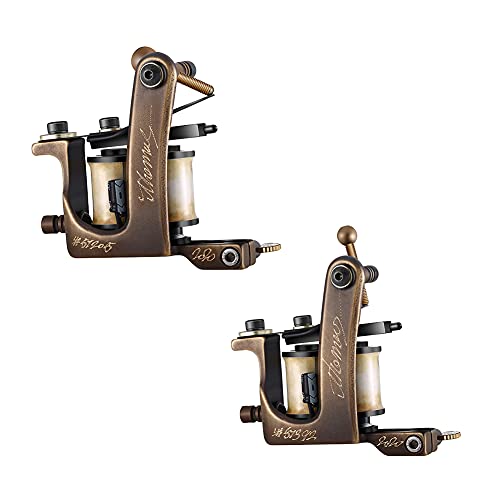 Custom Tattoo Machine Coil Tattoo Gun Handmade Brass Tattoo Gun Set Liner Shader pack of 2pcs