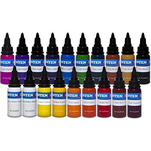 INTENZE Color Tattoo Ink Sets 1 oz (19 Color Tattoo Ink Set)