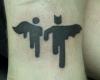 Classic batman and robin tattoo