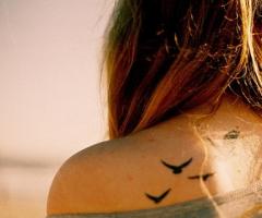 Tatuaje de gaviotas pequeñas