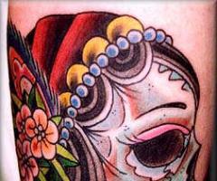 Tatuagem de caveira mexicana
