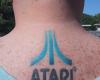Tatuaje geek del logo de Atari