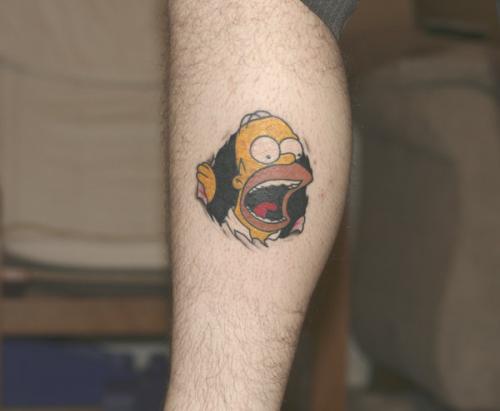 Homero Simpson saliendo del cuerpo