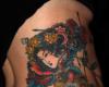 Female warrior after Kuniyoshi