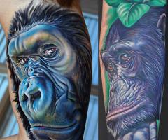 Gorilla and Chimp Tattoo