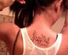 Tatuaje femenino de Justin Bieber