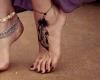 Bracelet with feather en foot