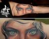 Tatuaje de ojos verdes