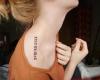 Roman numeral tattoos of family births