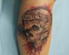 Skull tattoo Ride to live