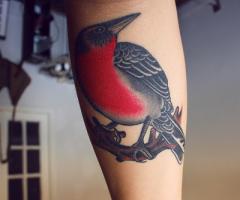 Tatuaje de ave Loica