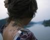 Floral back shoulder tattoo