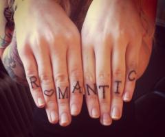 Romantic with a heart in hands