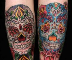 Calaveras mexicanas hombre mujer