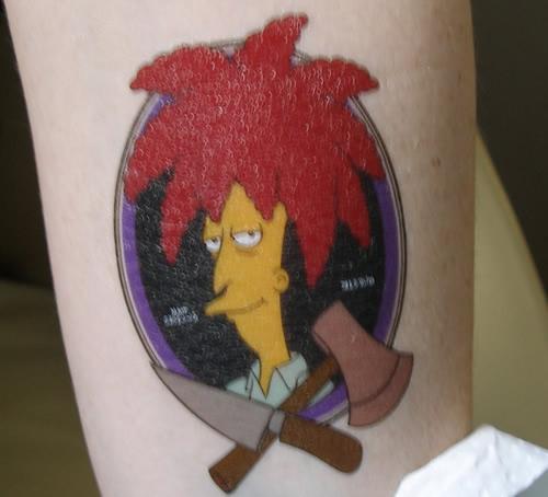 Tatuaje de Sideshow Bob o Bob Patiño