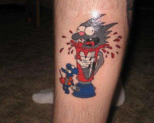 The Itchy and Scratchy tattoo