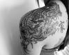 Black and White dragon ink