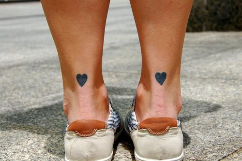 Two identical little hearts