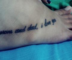 Mom and dad, I love you