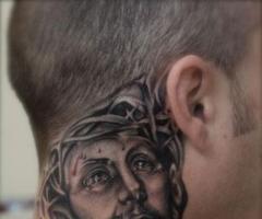 Retrato de Jesus en el cuello