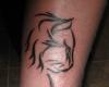 Tatuaje de gato tribal