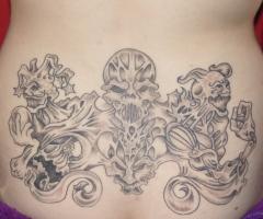 Woman demons tattoo