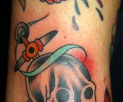 Calavera con ancla