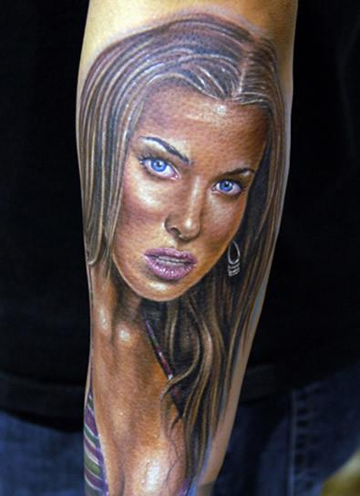 Carmen Electra Portrait Tattoo