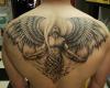 Angel tattoo on back