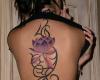 Tribal tattoo design with a floral design