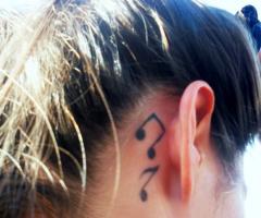 Special little beautiful music tattoo