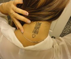 Love, hope, faith tattoo