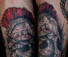 Tatuagem Caveira de centuriao