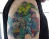 Tatuaje de superman batman y linterna verde