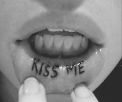 Kiss Me tattoo