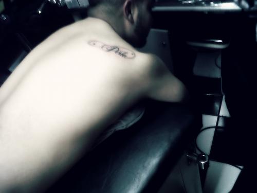 Infinite tattoo in honor of my wife Perla