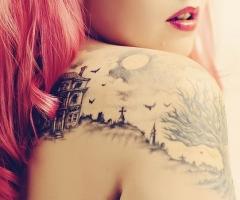 Pink Hair Great Tattoo