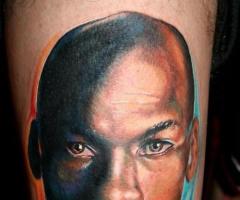 Michael Jordon Portrait tattoo