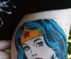 face wonder woman tattoo
