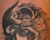 Black and White Fish Yin Yang tattoo