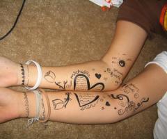 Forever friends quotes and heart tattoos