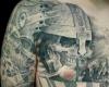 Viking ship and Viking skull tattoo