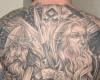 Large Viking themed back piece tattoo