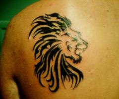 Tribal Lion Tattoo