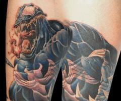 Venom marvel geek tattoo
