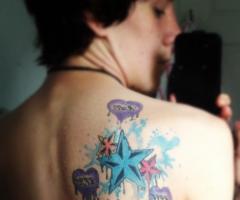 Heart and stars tattoo