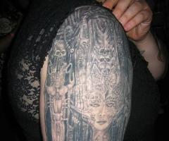 Robot woman tattoo