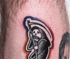 La santisima muerte en caricatura