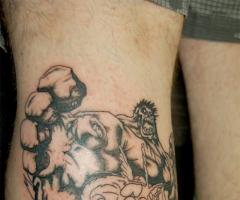 Tat avengers hulk outline
