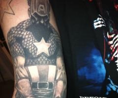 Captain America movie tattoo